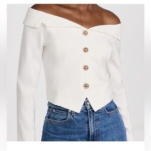 Endless Rose - Stretched Off the Shoulder Blazer Top